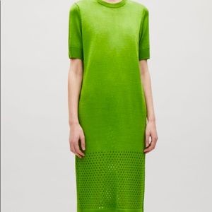 COS Green Long Knit Dress